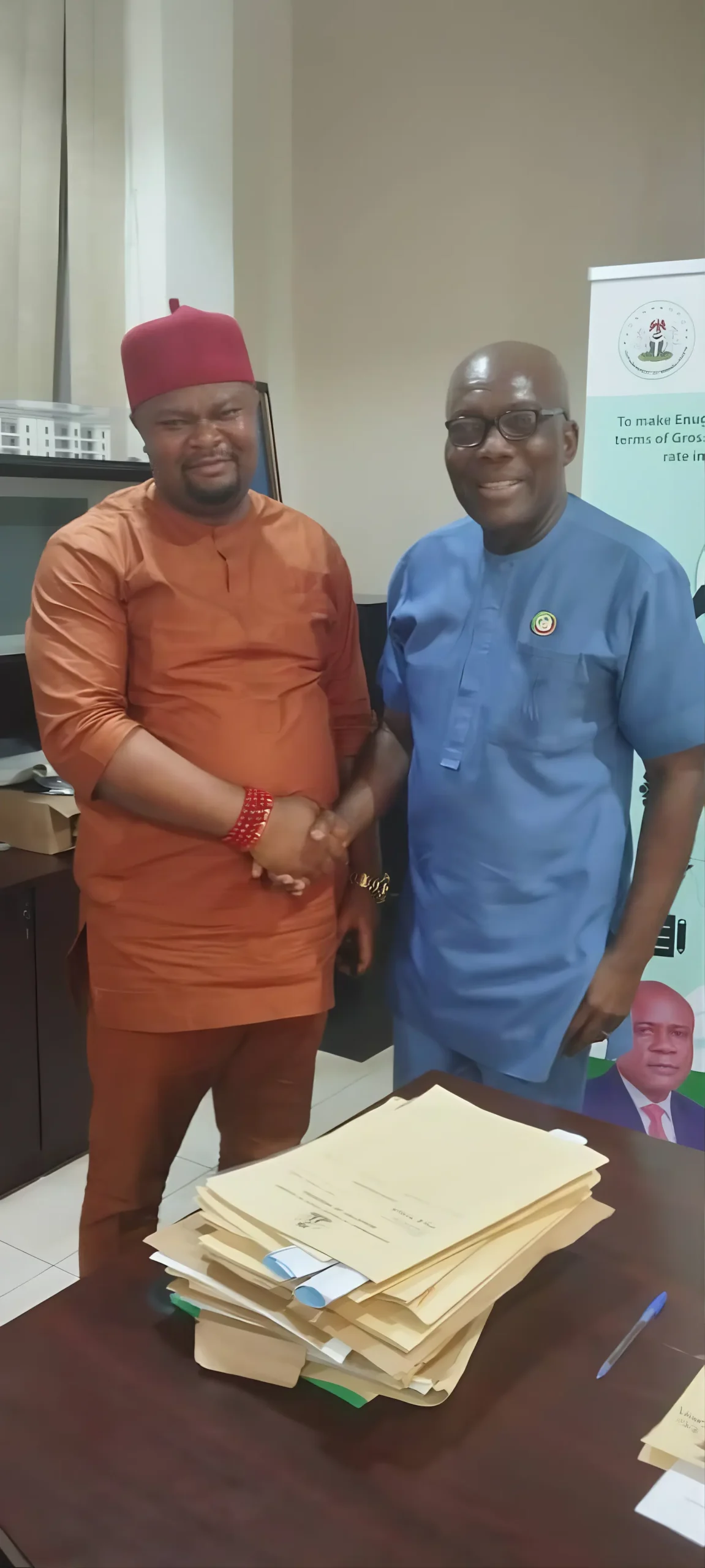 Panchovilla with Hon Commissioner for Housing Enugu State