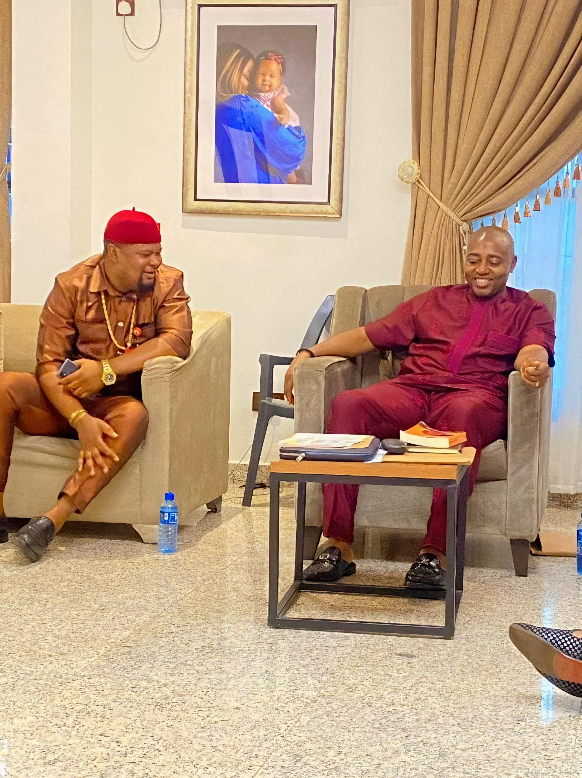 Panchovilla with the Deputy Governor, Enugu State. Barr. Ifeanyi Ossai.